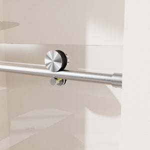 Frameless Single Sliding Soft Close Shower Doors, 5/16" Sgcc Tempered Glass