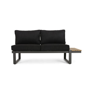 Sterling V-Shaped Outdoor Aluminum 5 Seater Sofa Set with Cushions