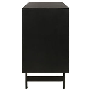 Madrid - 3 Door Accent Cabinet Doors - Natural / Black