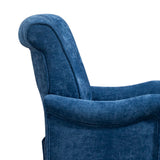 Chenille Tufted Upholstered Rolled Back Accent Chair