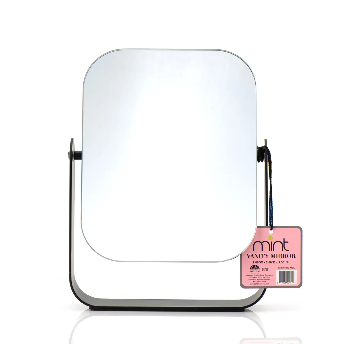 7" Metro Glam 360° Rotation Tabletop Vanity Mirror
