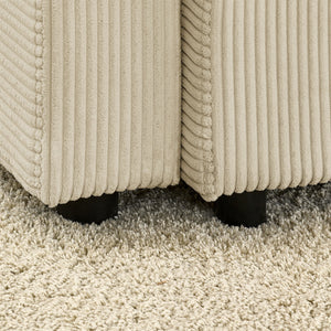 Modern U-Shaped Couch with Storage and Ottomans