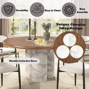 Harvey - Round Dining Table - Brown