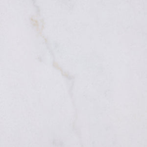 Jason Round White Marble Top Side End Table Honey Brown