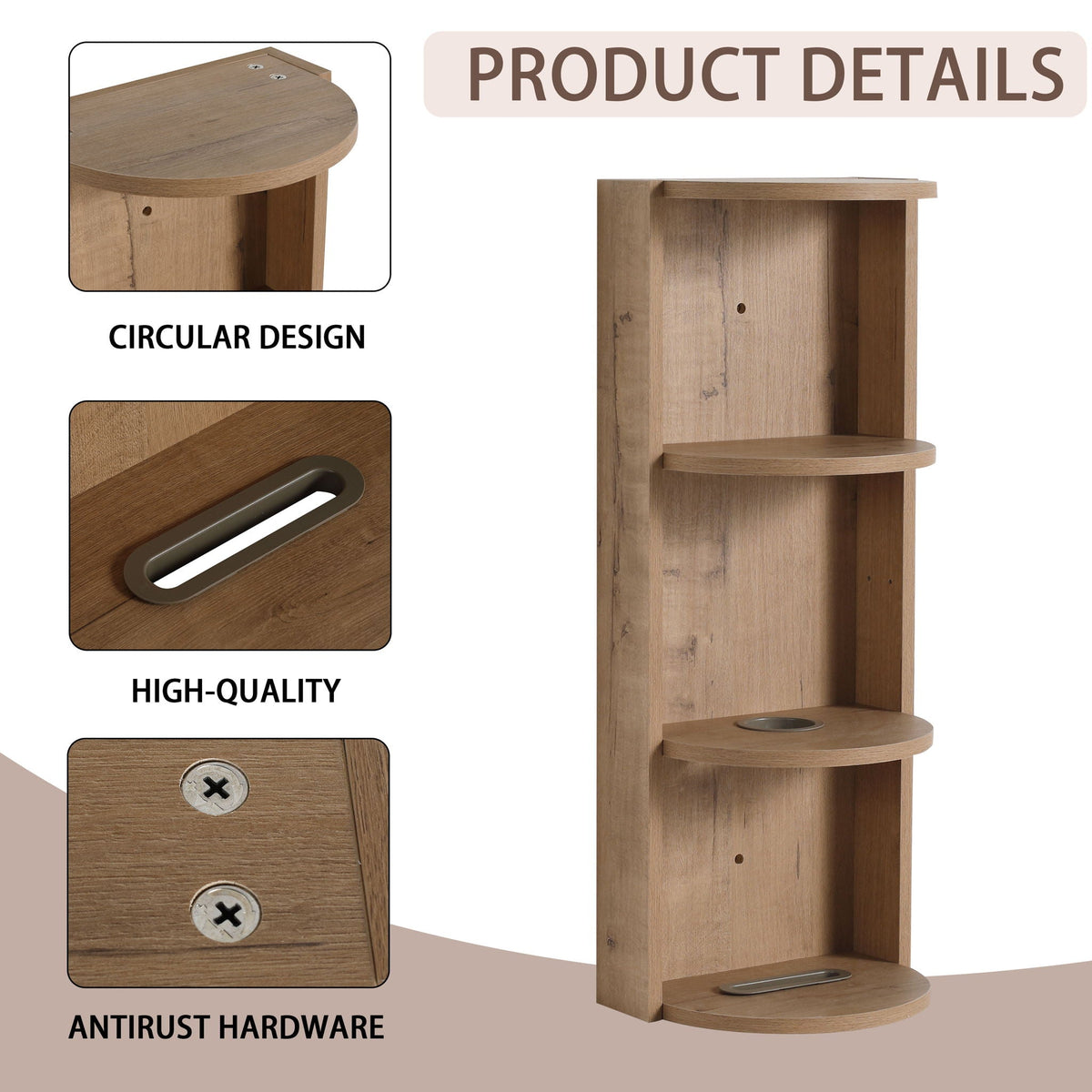 Bathroom Wall Mounted Storage Rack With Float Mounting Design