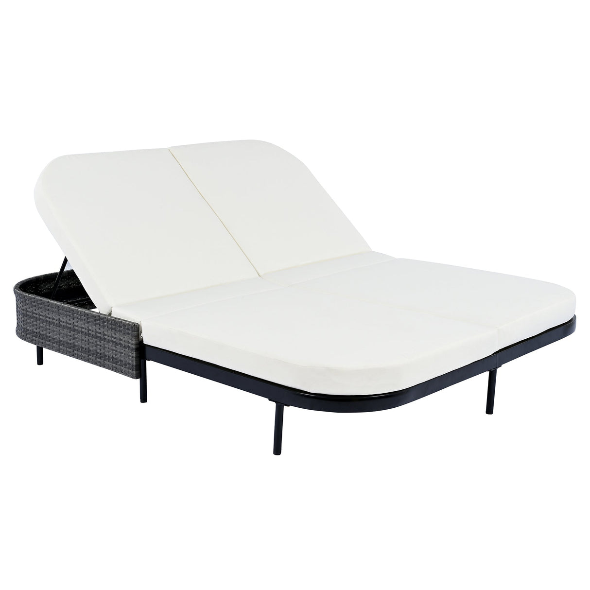 TREXM Outdoor Daybed with Adjustable Backrest