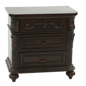 3 Piece Bedroom Set, Majestic Formal Bed With 2 Nightstands
