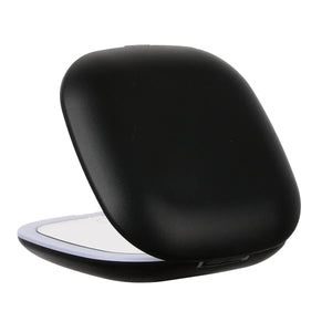 Black 1x/3x Magnifying Rechargeable LED Compact Makeup Mirror