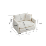 Comfy Deep Single Seat Sofa Upholstered Reading Armchair