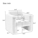Marlowe Modern Sherpa Upholstered Comfy Reading Accent Chair