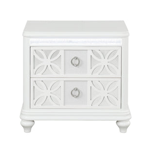 Abigale - 2 Drawer Nightstand With LED - White