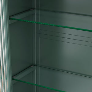 Arched Wall Mounted Cabinet, 3 Door Storage For Kitchen - Dark Green