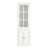 Retro Style Hutch Cabinet With Glass Door, China Cabinet For Home