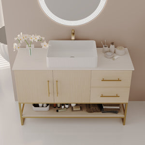 36" Modern Bathroom Vanity with Ceramic Vessel Sink