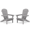 Lounge Patio Chair For Garden Outdoor Wooden Folding Adirondack Chair (Set of 2) Solid Cedar Wood Lounge Patio Chair For Garden