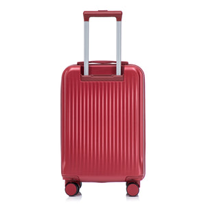 ABS Spinner Wheel Luggage Set with Combination Lock - Red