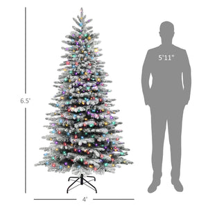 6.5ft Snow Flocked Artificial Christmas Tree