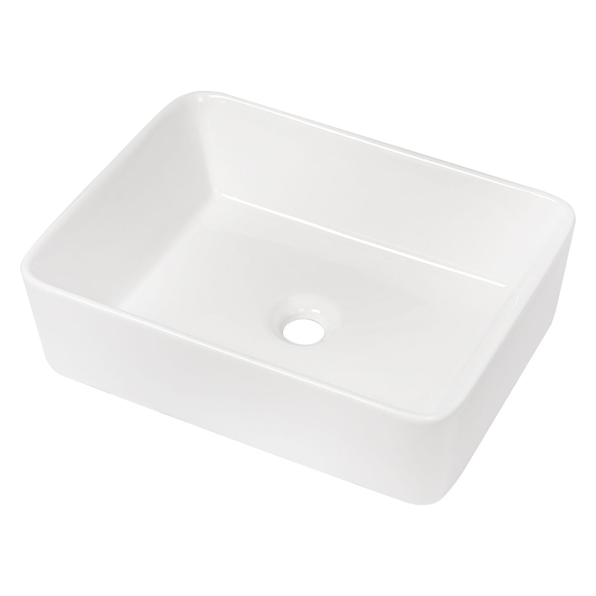Modern European Design Ceramic Rectangular Vessel Bathroom Sink