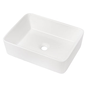 Modern European Design Ceramic Rectangular Vessel Bathroom Sink