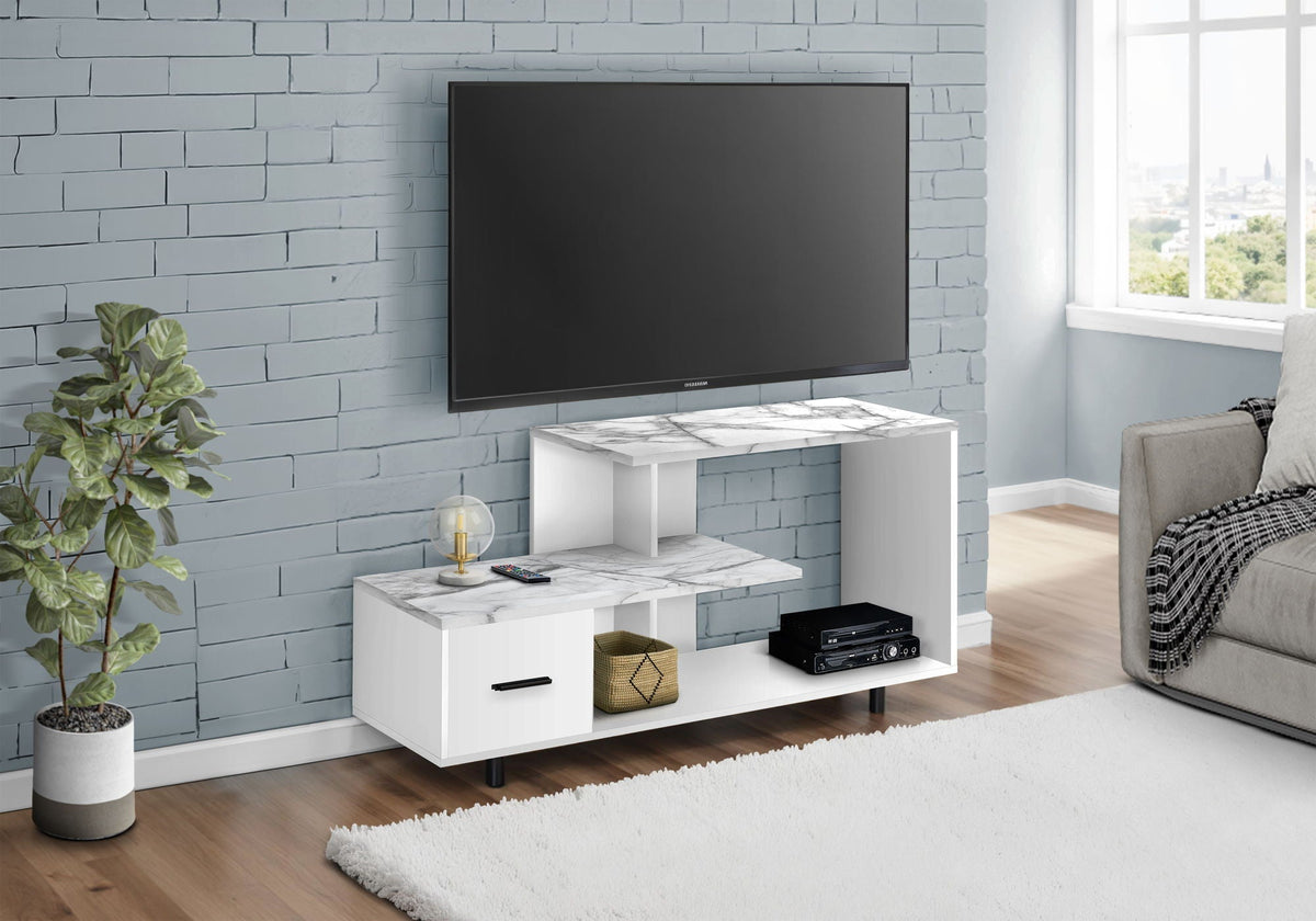 TV Stand, Console, Media Entertainment Center, Storage Drawer, Contemporary