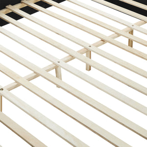 Corduroy Upholstered Wingback Bed Frame