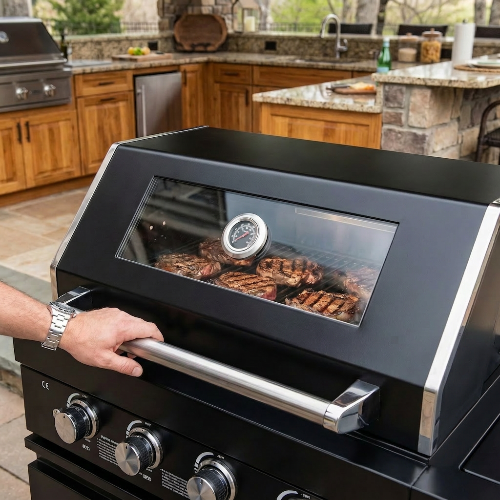 65.4-Inch Deluxe Stainless Steel Propane Gas Outdoor Kitchen Grill