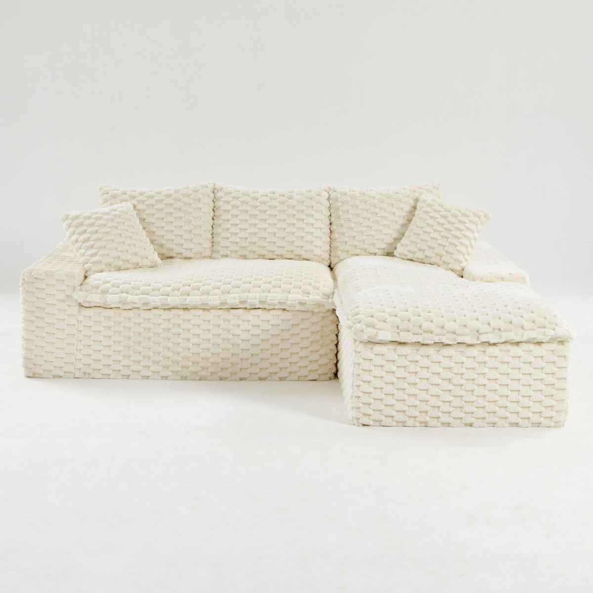Modular Sofa, Convertible Twin Seat With Chaise Lounge