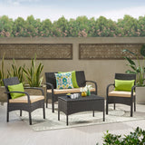 Cordoba 4-Piece PE Rattan Outdoor Chat Set