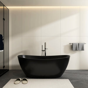65 Inch Artificial Stone Solid Surface Freestanding Bathroom Bathtub