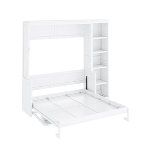 Sturdy Murphy Bed With Desk And Bookshelf