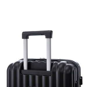 20" / 24" / 28" 3 Pieces / Set Spinner Wheel Luggage, Carry On Suitcase, With Cup Holder & USB Port & Phone Holder