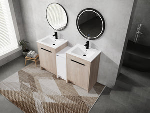 60 Inch Freestanding Bathroom Vanity with Ceramic Sink