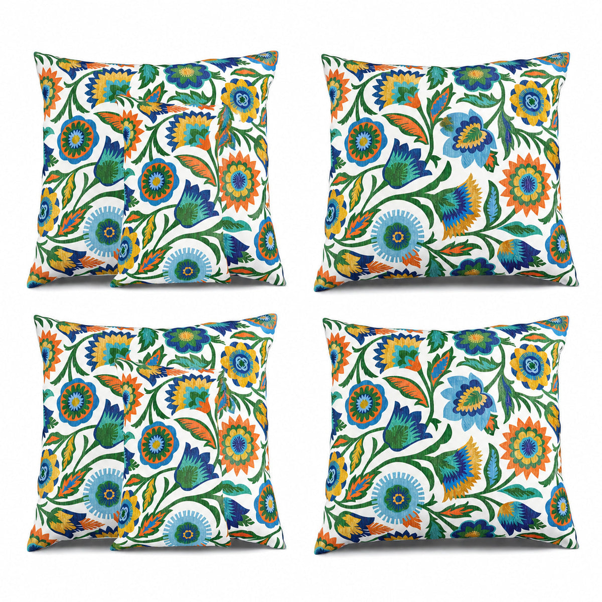 4 Pack Outdoor Pillow Covers - 18x18 Inch Water-Repellent