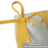 2-Piece High Back Patio Chair Cushion Set, Yellow/White