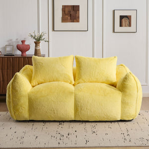 Giant Bean Bag Couch, Ultra Soft Fluffy Loveseat For Living Room
