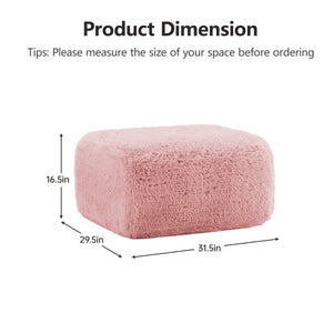 Aviana Ottoman Plush Fabric - Pink