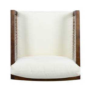 Outdoor 4-Piece Sofa Set, Acacia Wood Frame with Rope Detail