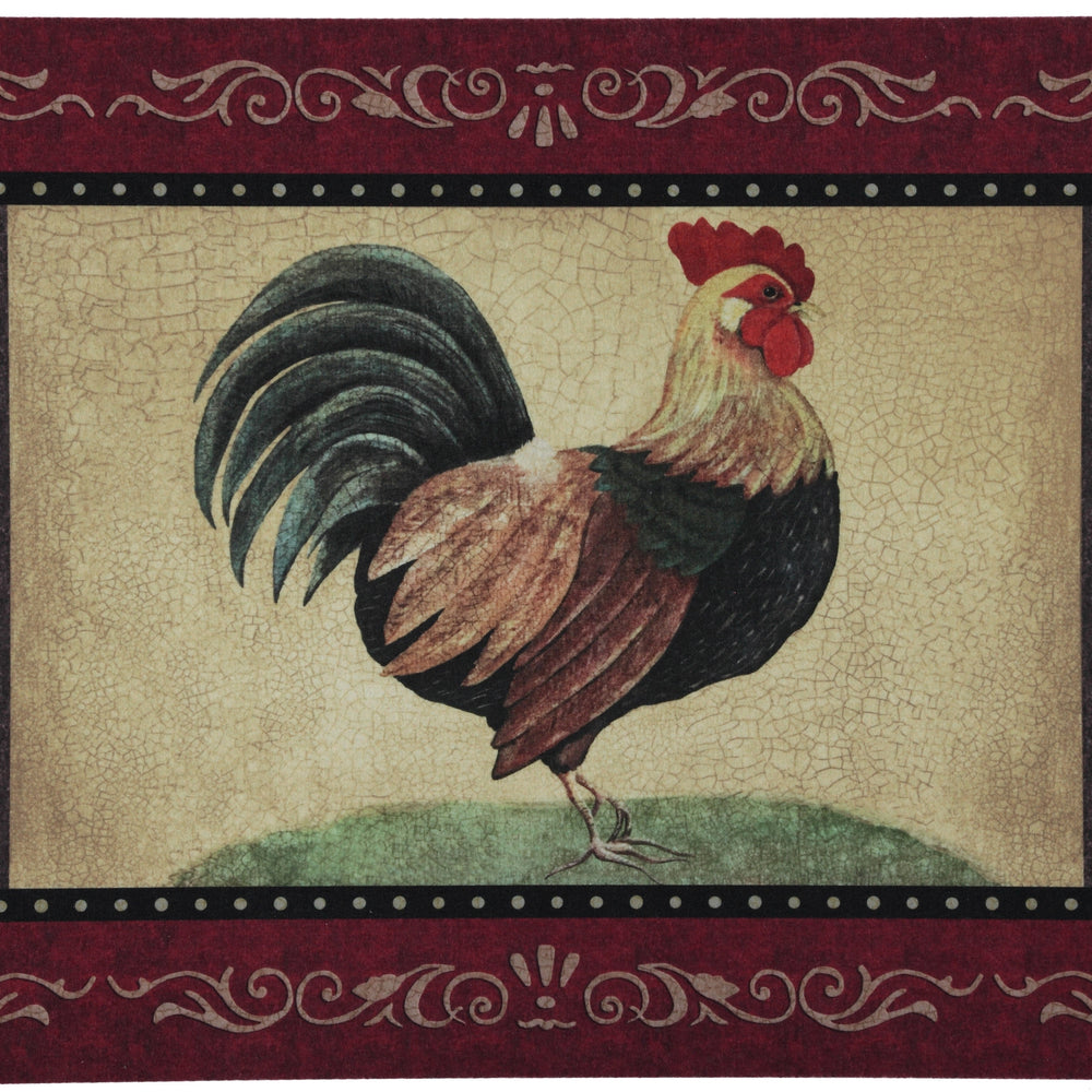 2-Pack Premium Comfort Kitchen Mats (Vintage Rooster)