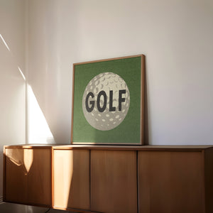 Retro Golf Ball Art Print