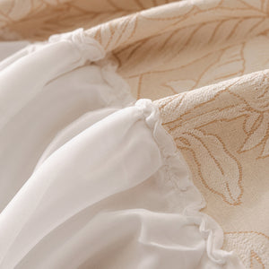 French Chic Style Ruffle Floral Cover Throws for Sofas, Decorative Couch Covers