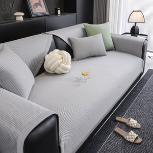 Non-Slip Cooling Breathable Couch Protector Towel, Lightweight Slipcover for Sofas