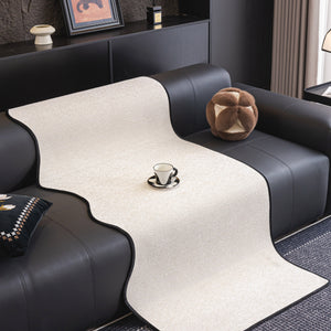 Chenille Couch Cover with Scalloped Edge, Non-Slip Modular Slipcover