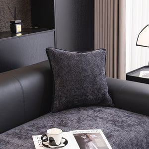Chenille Couch Cover with Scalloped Edge, Non-Slip Modular Slipcover