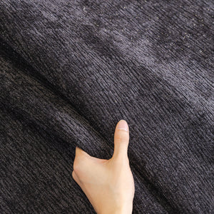 Chenille Couch Cover with Scalloped Edge, Non-Slip Modular Slipcover