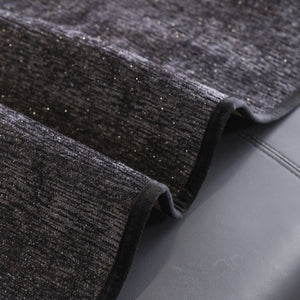 Chenille Couch Cover with Scalloped Edge, Non-Slip Modular Slipcover