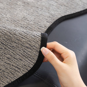 Chenille Couch Cover with Scalloped Edge, Non-Slip Modular Slipcover