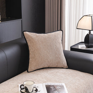 Chenille Couch Cover with Scalloped Edge, Non-Slip Modular Slipcover