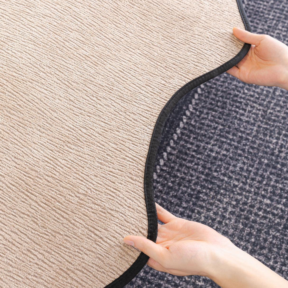 Chenille Couch Cover with Scalloped Edge, Non-Slip Modular Slipcover