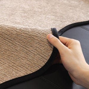 Chenille Couch Cover with Scalloped Edge, Non-Slip Modular Slipcover