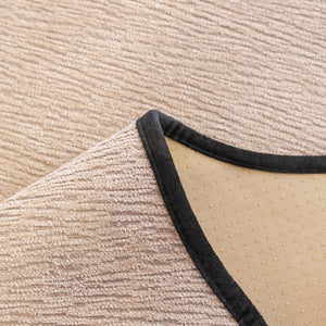 Chenille Couch Cover with Scalloped Edge, Non-Slip Modular Slipcover
